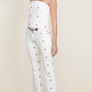miaou floral embroidered pants